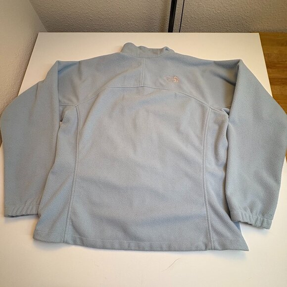The North Face WindWall Fleece Jacket Full Zip Light Blue Womens Large - Picture 3 of 7